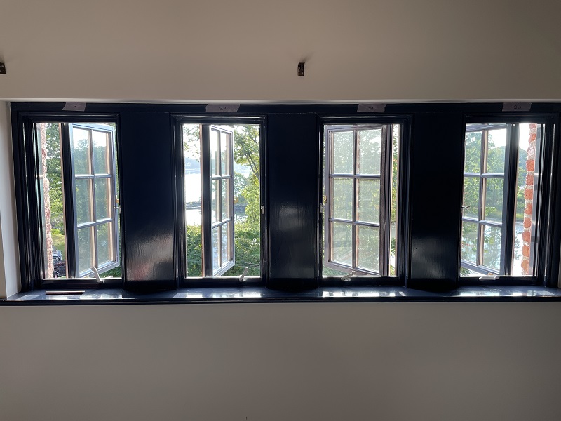 A quad casement window offers a great deal of ventilation 